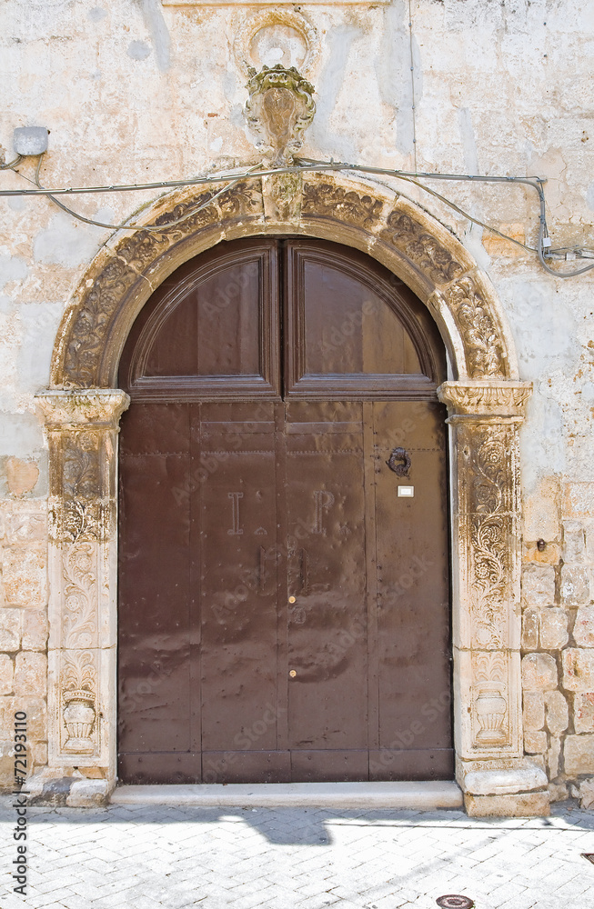 Wooden door. Altamura. Puglia. Italy.