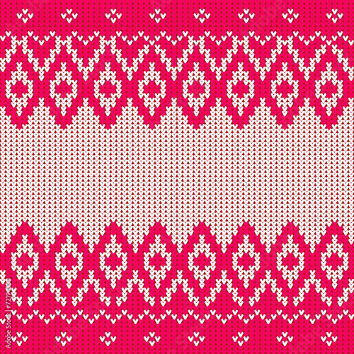 Traditional seamless knitted pattern in scandinavian style