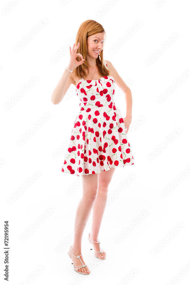 model isolated on plain background hand gesture ok sign model isolated on plain background hand gesture ok sign