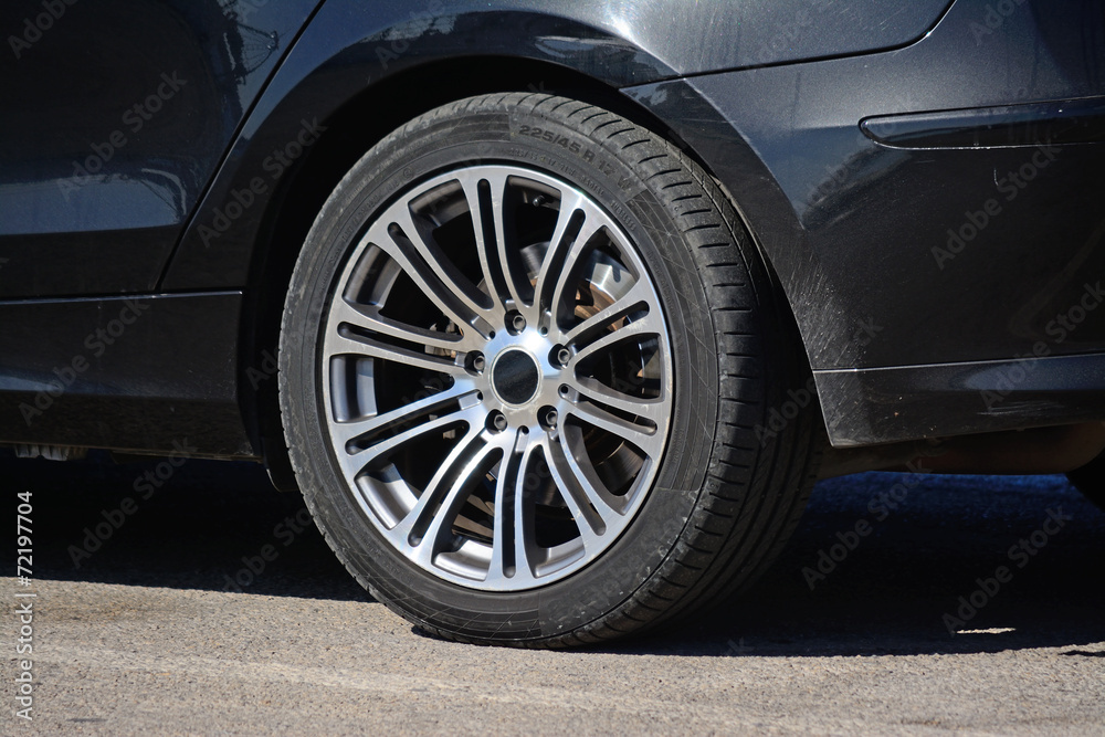 closeup of an alloy wheel