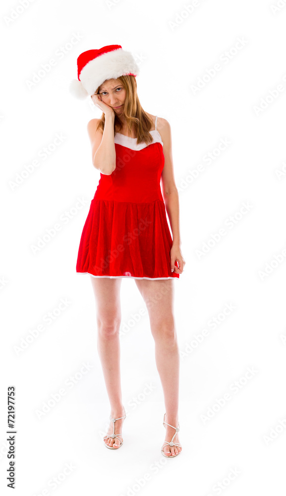 model isolated on plain background bored upset model isolated on plain background bored upset