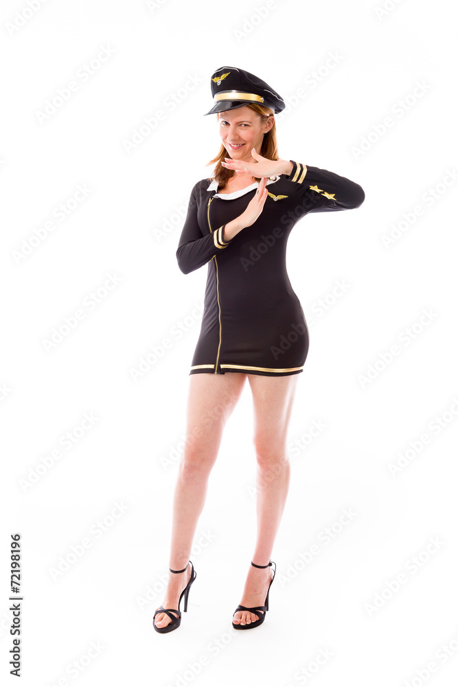 model isolated on plain background hand gesture break sign model isolated on plain background hand gesture break sign