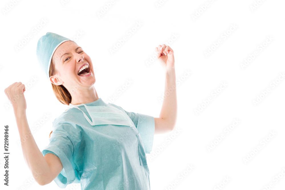 model isolated on plain background screaming model isolated on plain background screaming