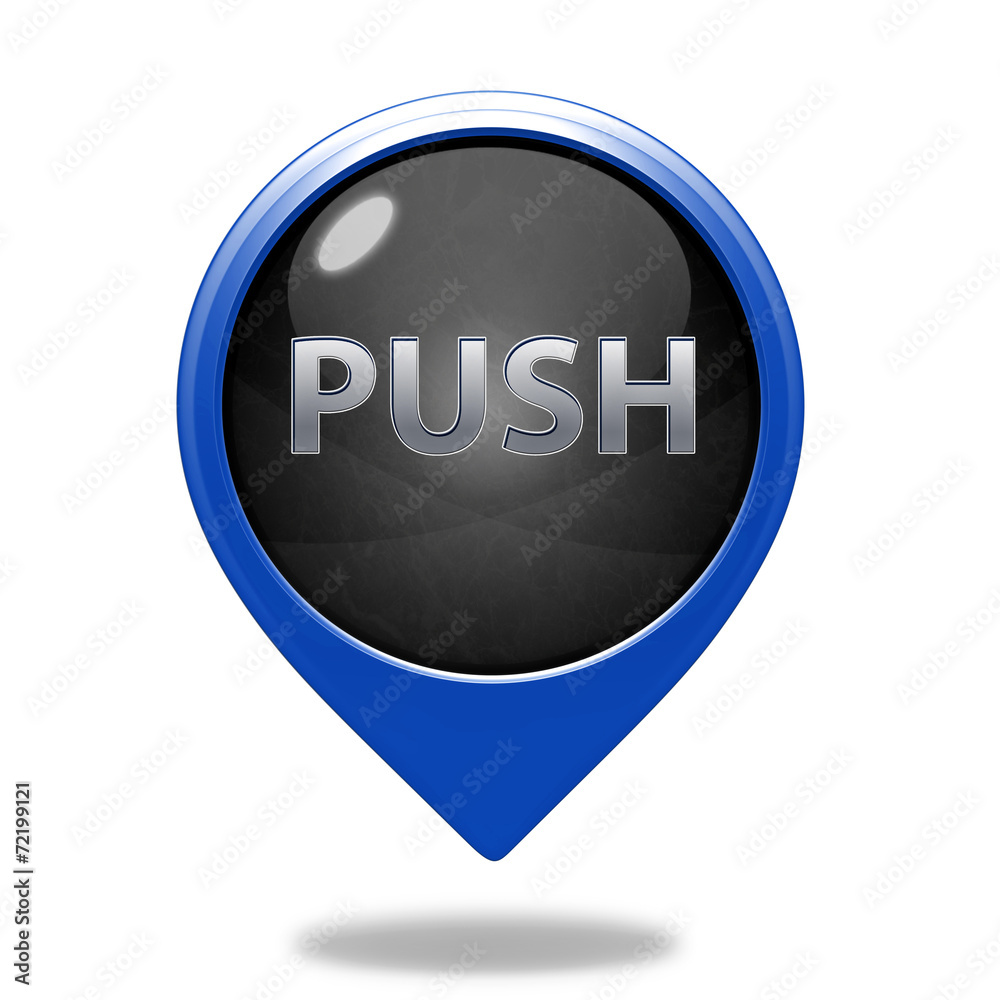 push pointer icon on white background push pointer icon on white background