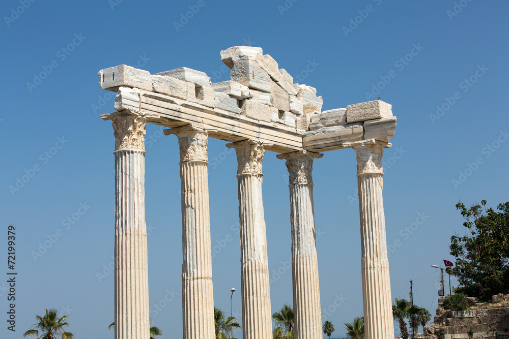 Temple of Apollo. Ancient ruins in Side. Turkey