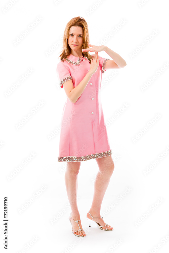 model isolated on plain background hand gesture break sign model isolated on plain background hand gesture break sign