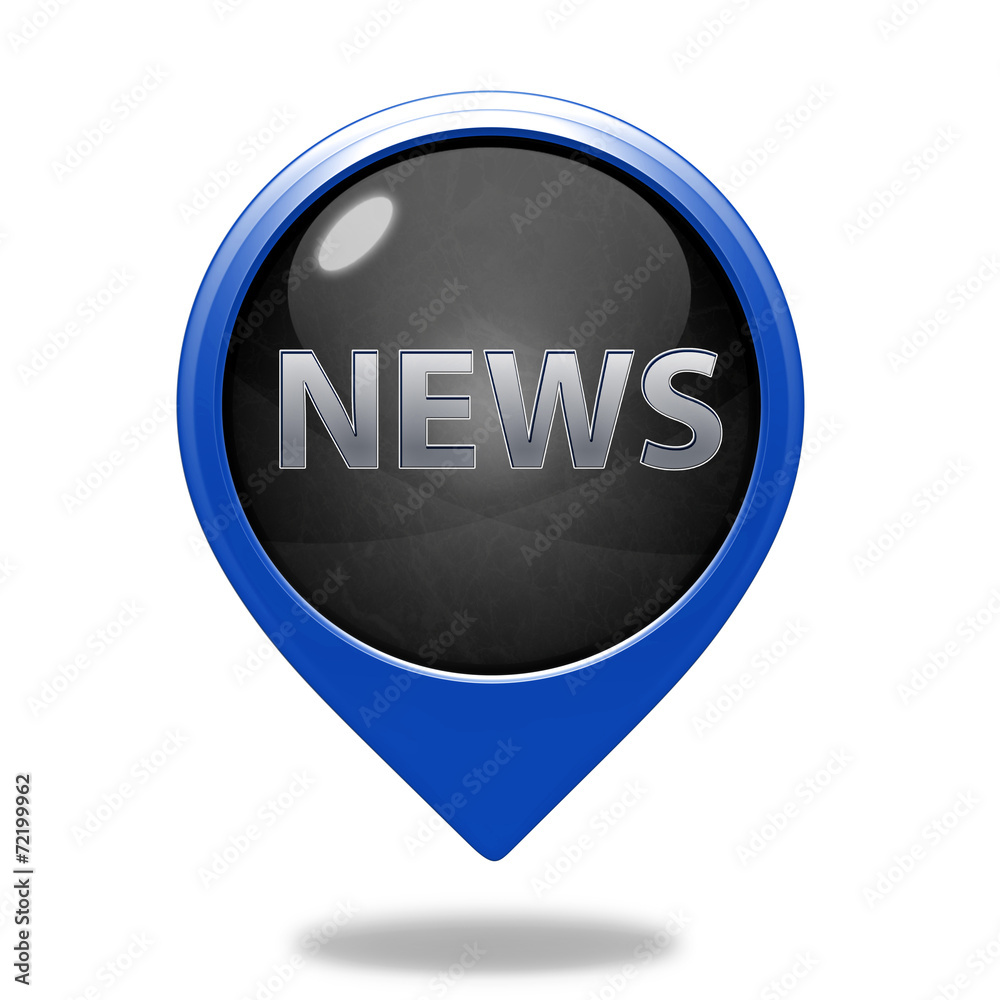 News pointer icon on white background News pointer icon on white background