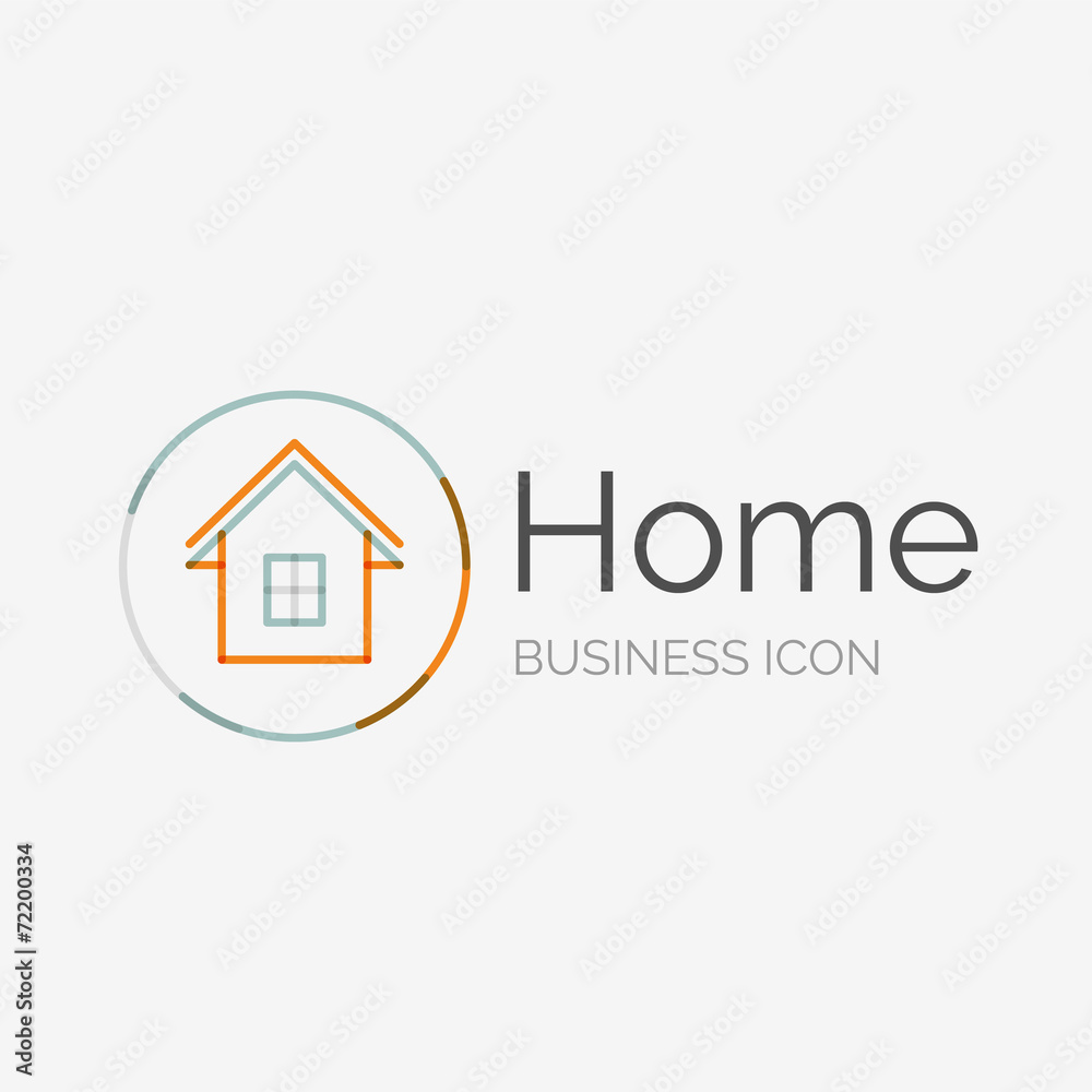 Thin line neat design logo, home idea