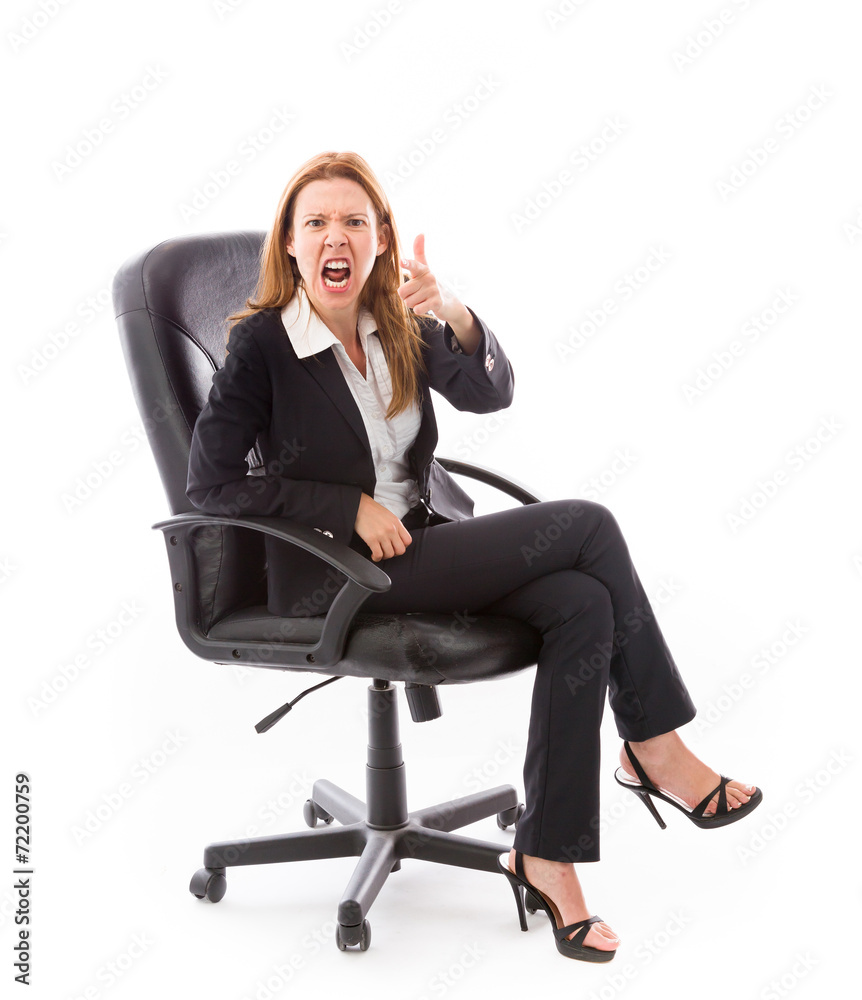 model isolated on plain background nagging scolding with finger model isolated on plain background nagging scolding with finger