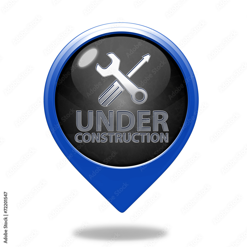 Under construction pointer icon on white background Under construction pointer icon on white background