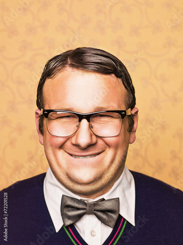 Portrait of male nerd