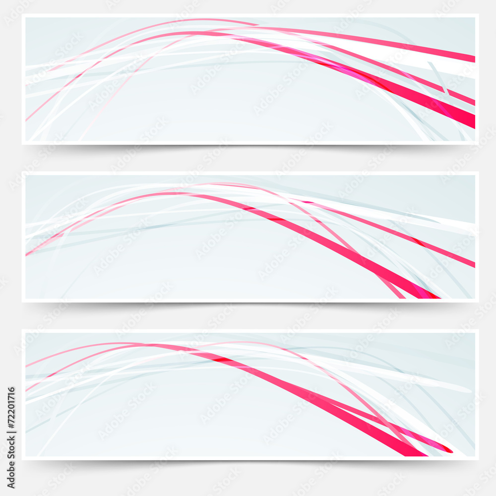 Obraz premium Fast speed rapid red lines web banners set