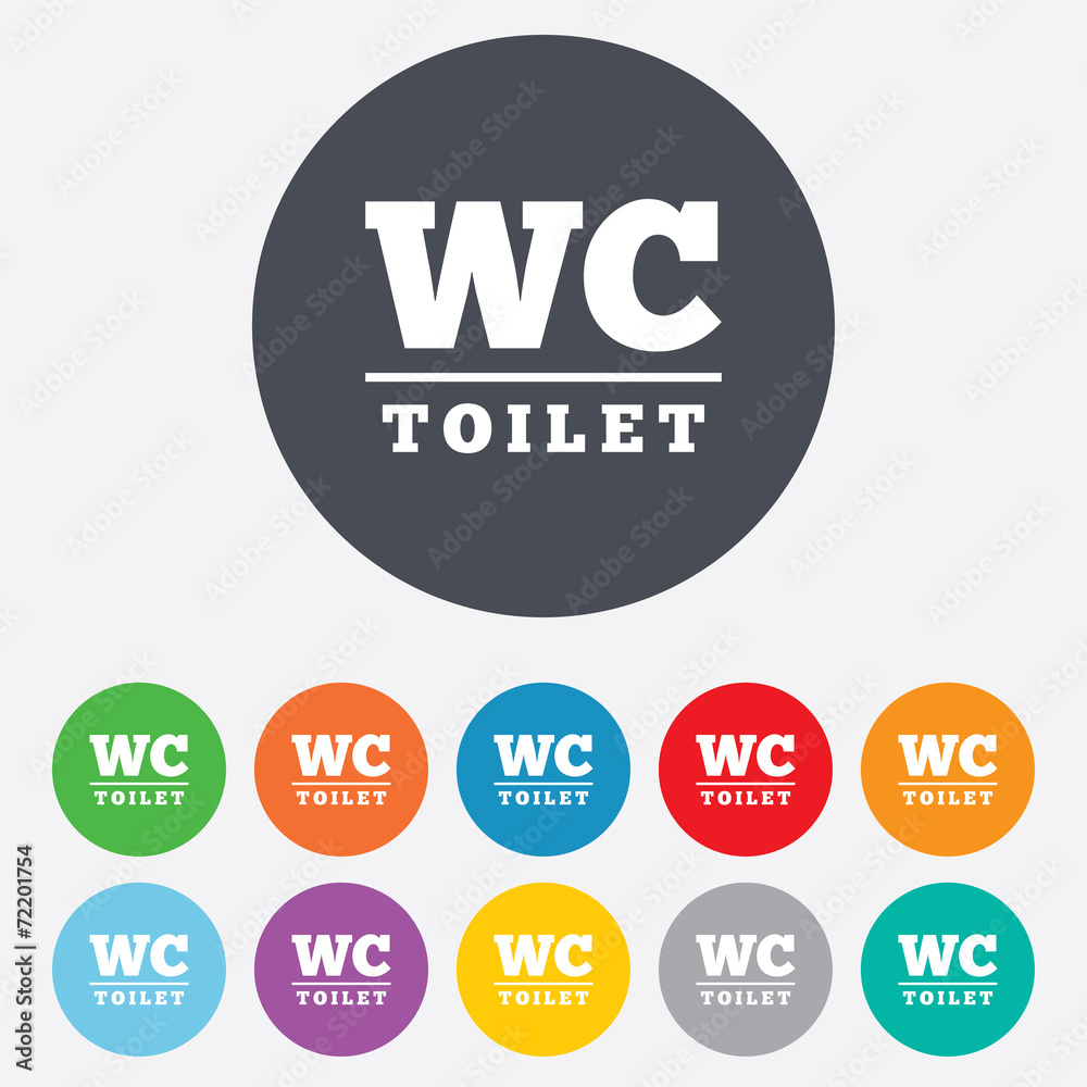 WC Toilet sign icon. Restroom symbol.