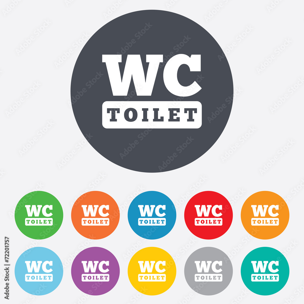 WC Toilet sign icon. Restroom symbol. WC Toilet sign icon. Restroom symbol.