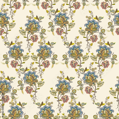Wallpaper Mural abstract floral pattern