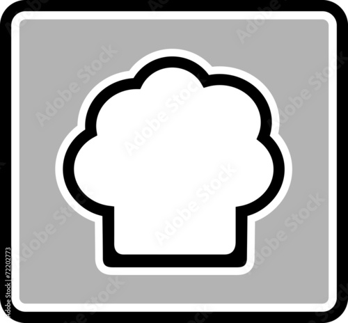 chef hat gray icon