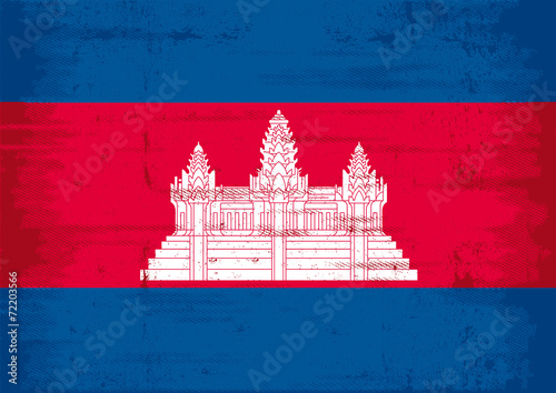 cambodia grunge flag