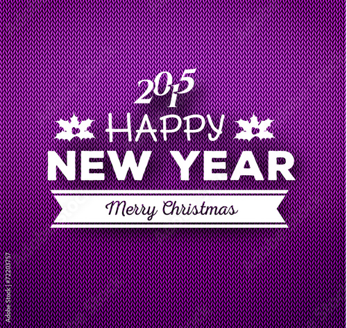Christmas calligraphy on knitted pattern