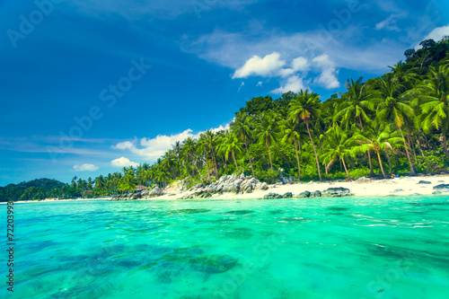 Tropical sea and blue sky in Koh Samui  Thailand