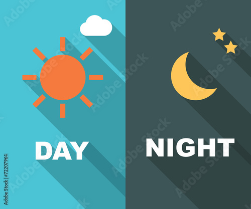 day and night long shadow flat