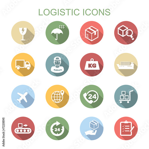 logistic long shadow icons