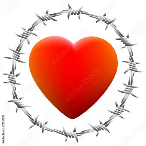 Barbed Heart White