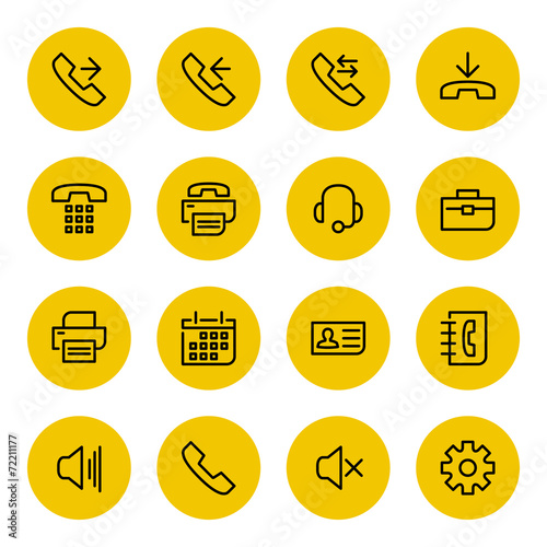 Thin line icons set for web and mobile
