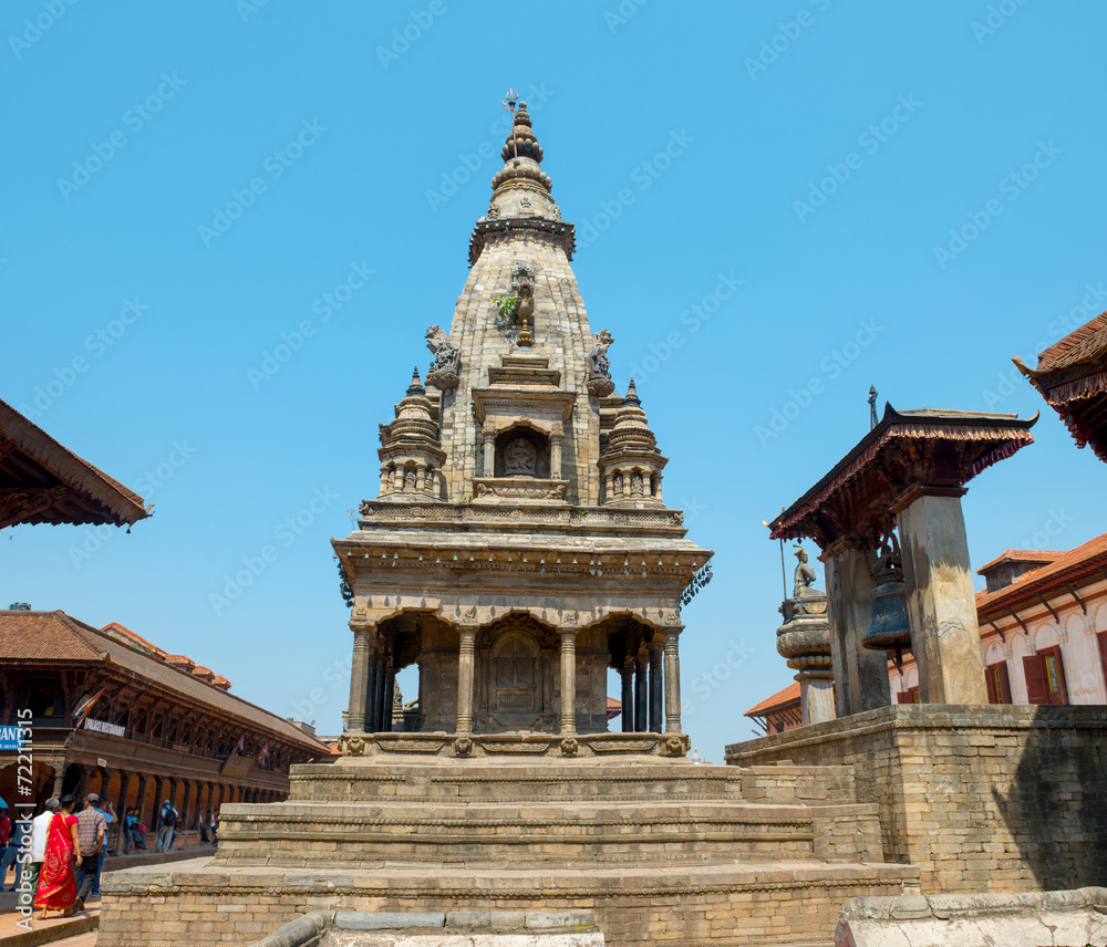 Batsala Temple and Taleju bell on Durbar square of Bhaktapur