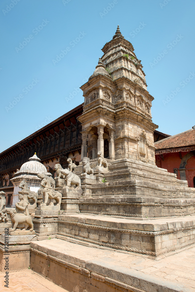 Siddhi Lakshmi temple on a Durbar square of Bhaktapur, Nepa