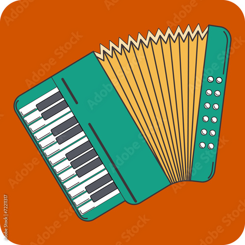 Vector Flat Icon of Accordion