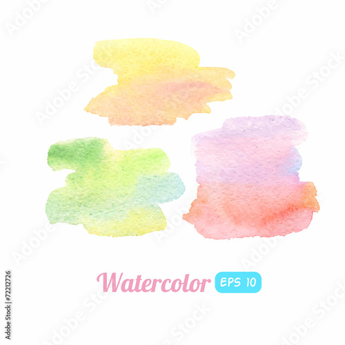 Watercolor colorful stains