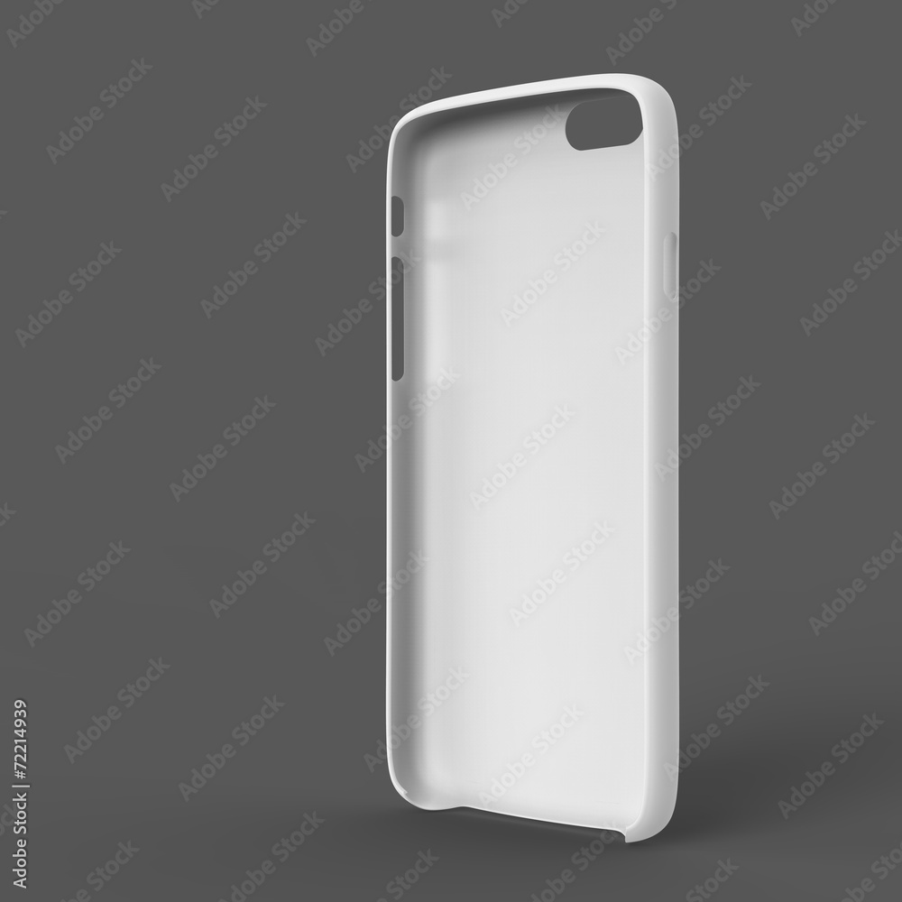 White plastic case mock-up for smartphone. Inner view White plastic case mock-up for smartphone. Inner view