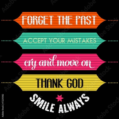 Illustration with  phrase "Smile alwaysl"