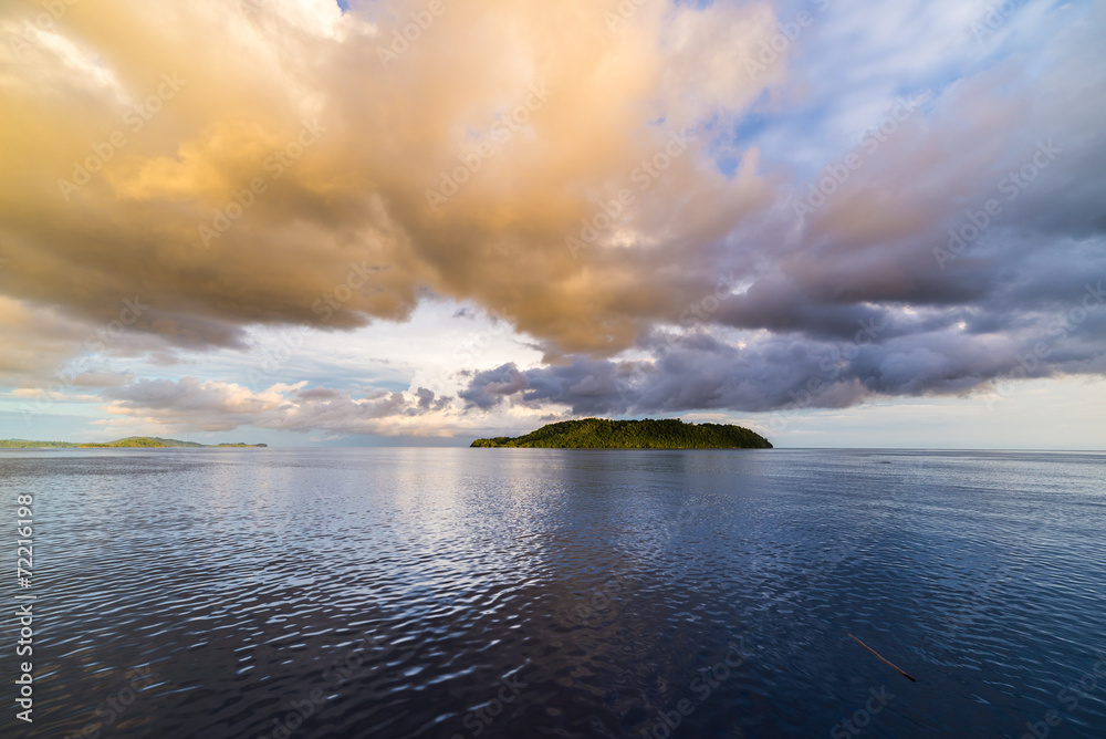 Cloudscape at dusk, Togian Islands