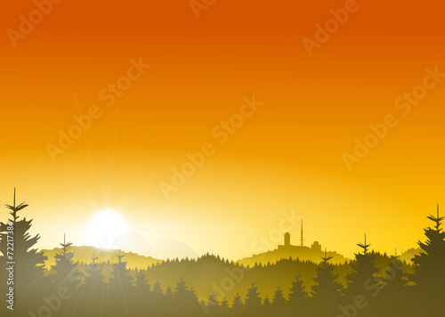 Brocken Harz Sonne