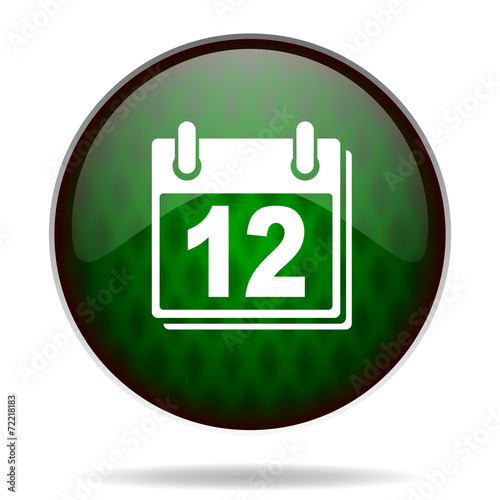 calendar green internet icon