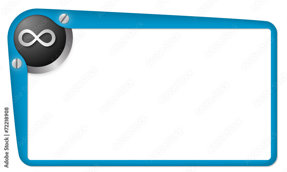 Fototapeta premium vector box for text with infinity symbol