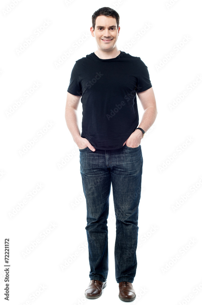 Handsome smiling guy in casual attire Handsome smiling guy in casual attire