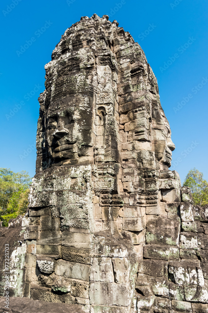 Giant Stone Faces at Bayon Temple