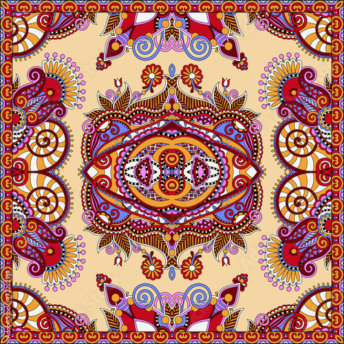 Traditional ornamental floral paisley bandanna