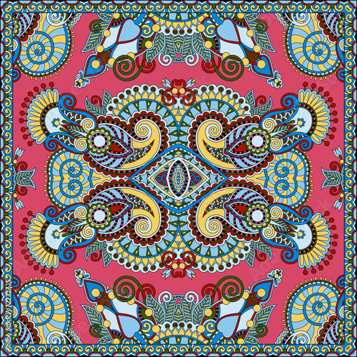 Traditional ornamental floral paisley bandanna