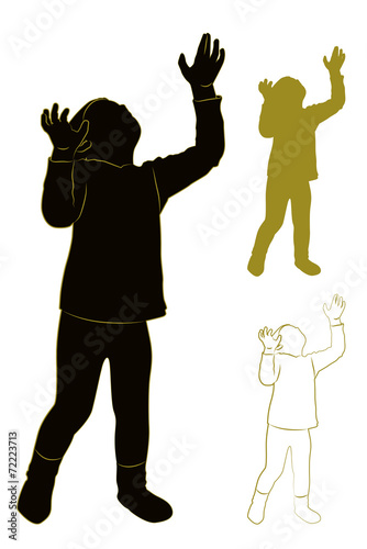 silhouette of a child