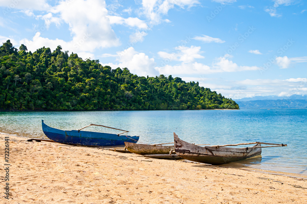 Fototapeta premium traditional Malagasy boat. Madagascar