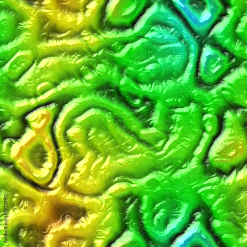 abstract surface texture in green and yellow as alien skin