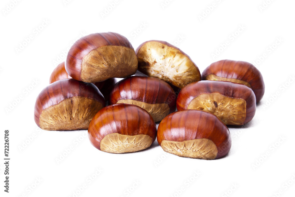 natural chestnuts, fresh fruits of the season of autumn natural chestnuts, fresh fruits of the season of autumn