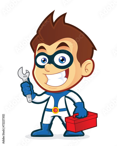 Superhero holding tools