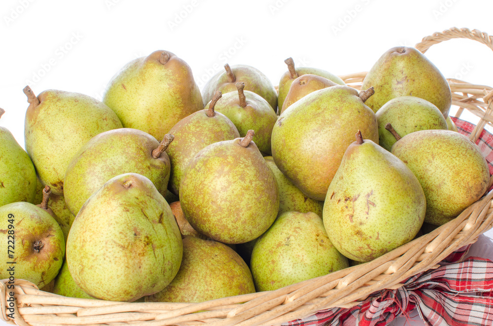 Pears in a basket