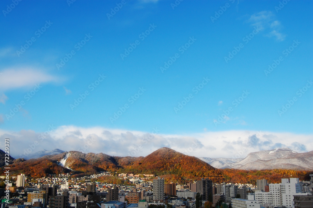 2014年札幌　初冠雪の朝