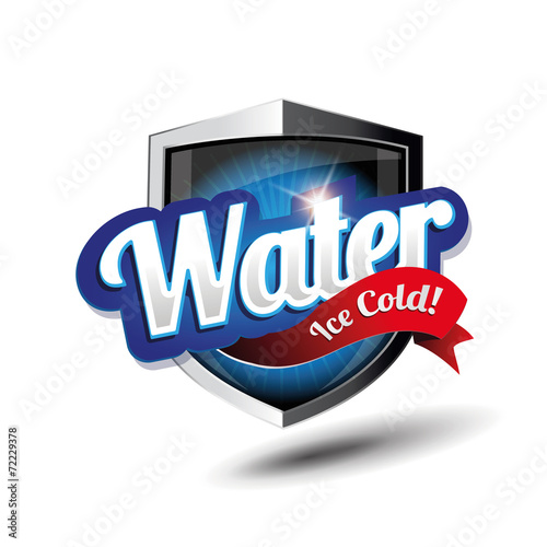 Drinking and Water Label vector