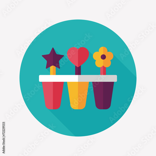 kitchenware ice maker flat icon with long shadow,eps10